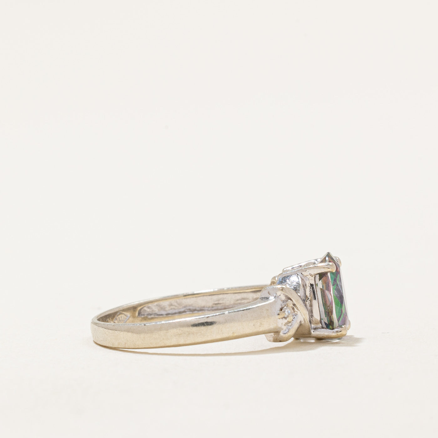Mystic Topaz & Diamond Ring | 0.80ct, 0.01ctw | SZ 4.5 |