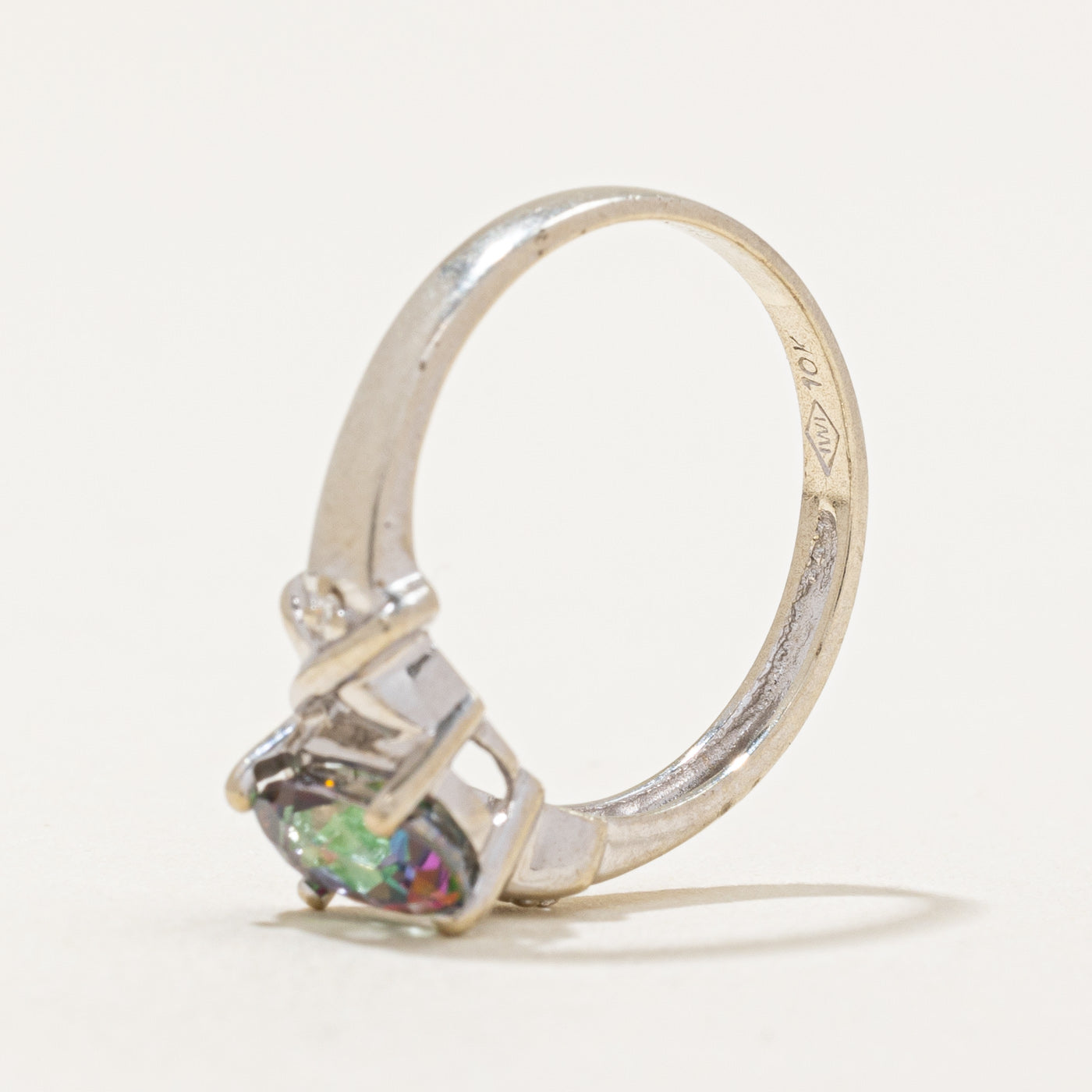 Mystic Topaz & Diamond Ring | 0.80ct, 0.01ctw | SZ 4.5 |