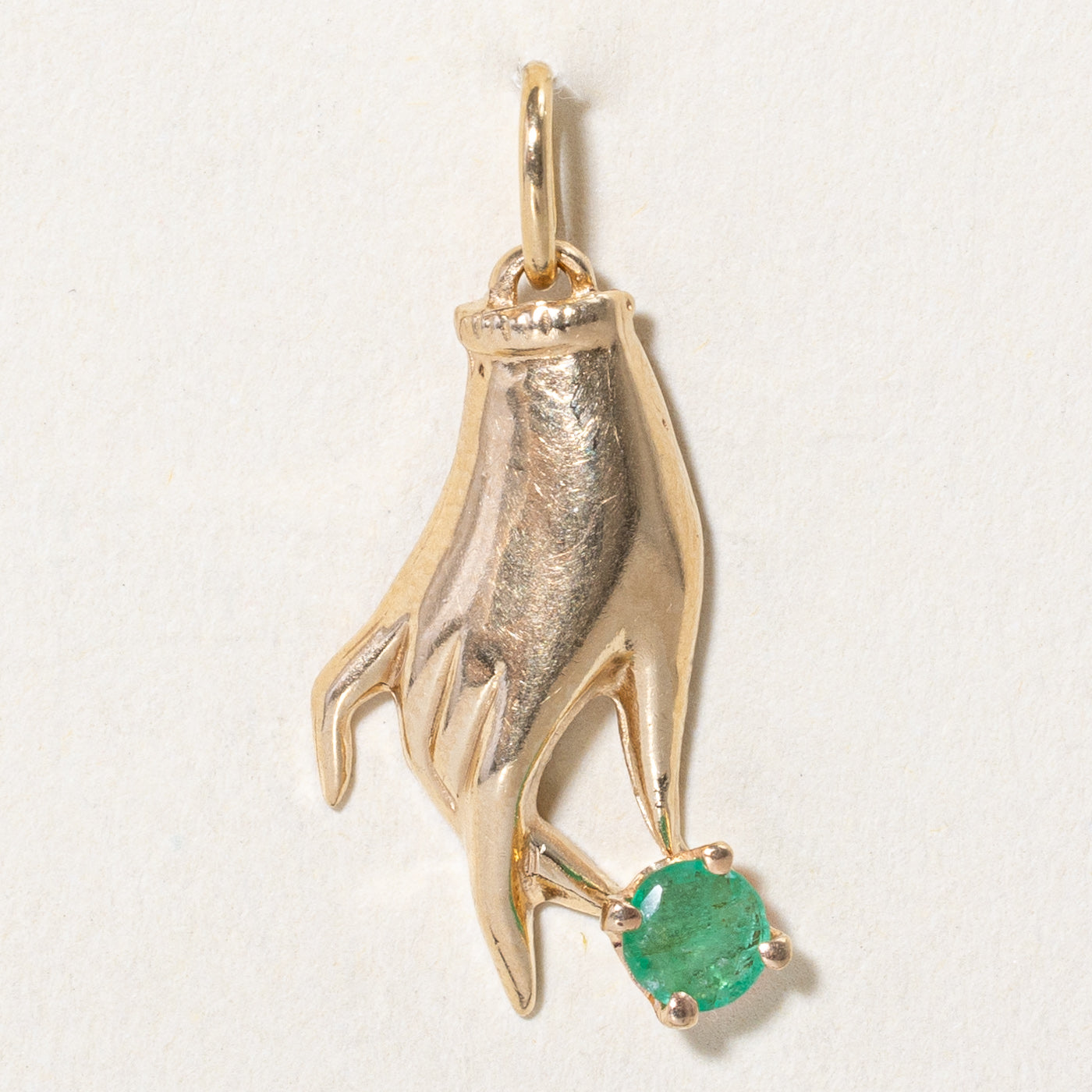 Emerald Hand Pendant | 0.15ct |