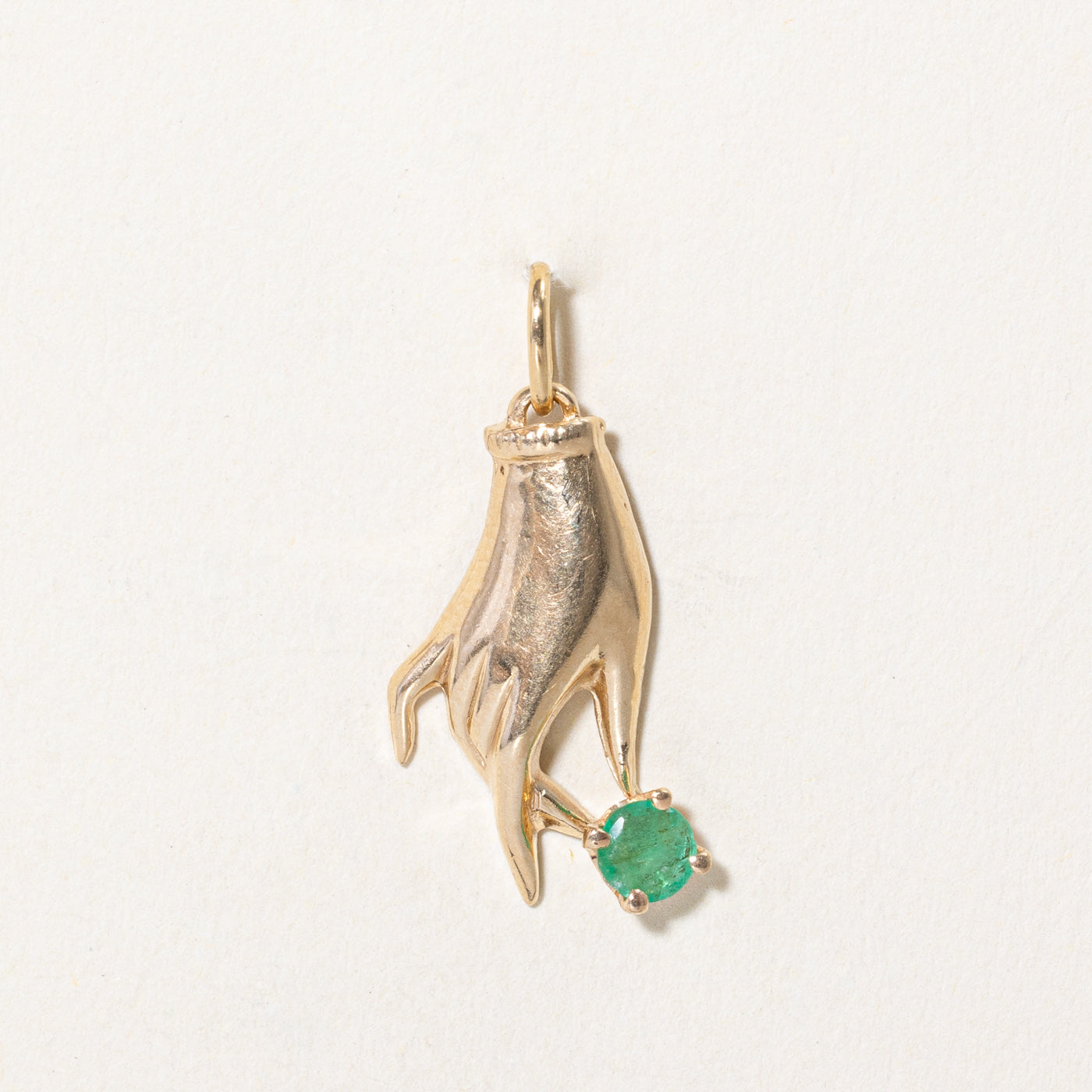 Emerald Hand Pendant | 0.15ct |