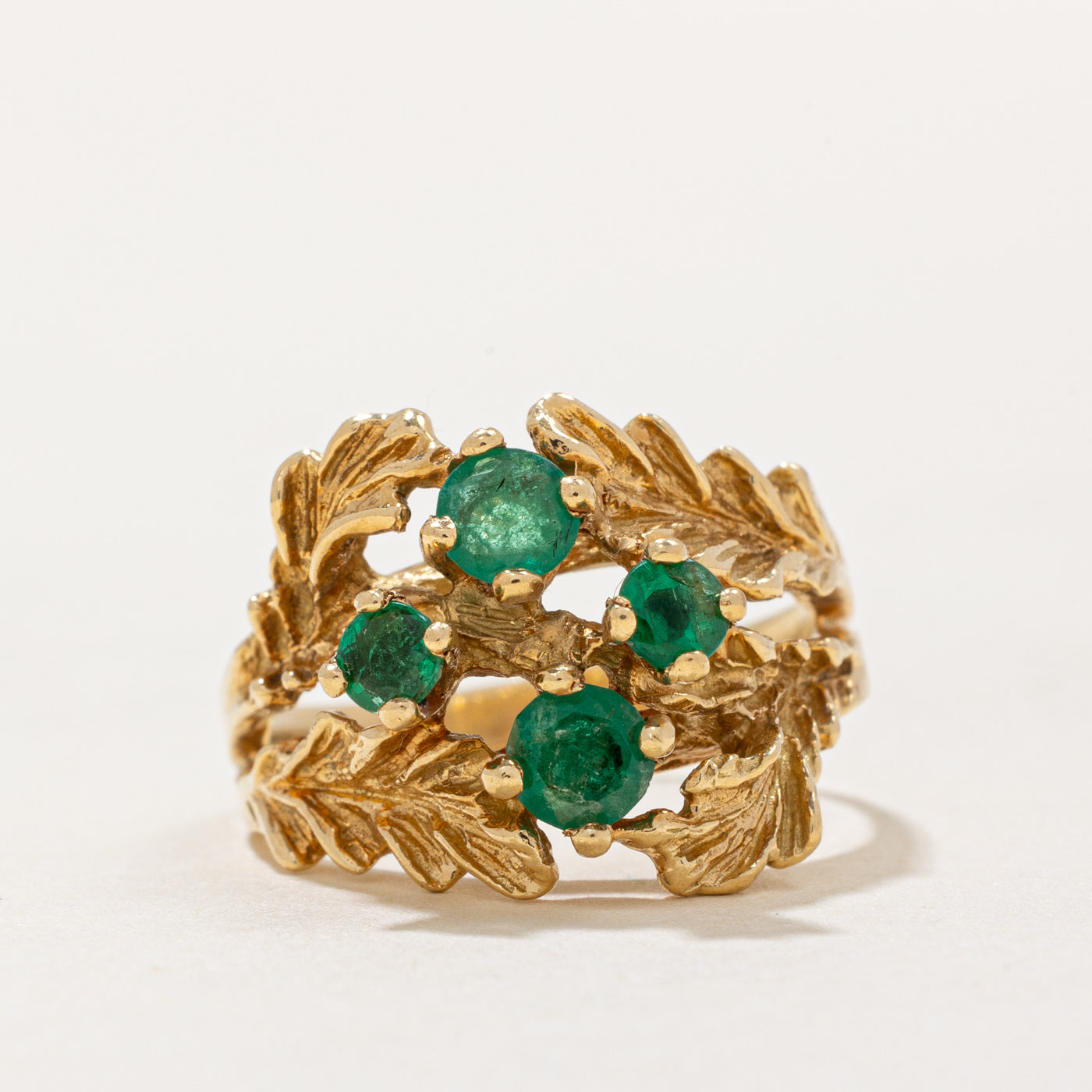 Emerald Cluster Cocktail Ring | 0.50ctw | SZ 6.25 |