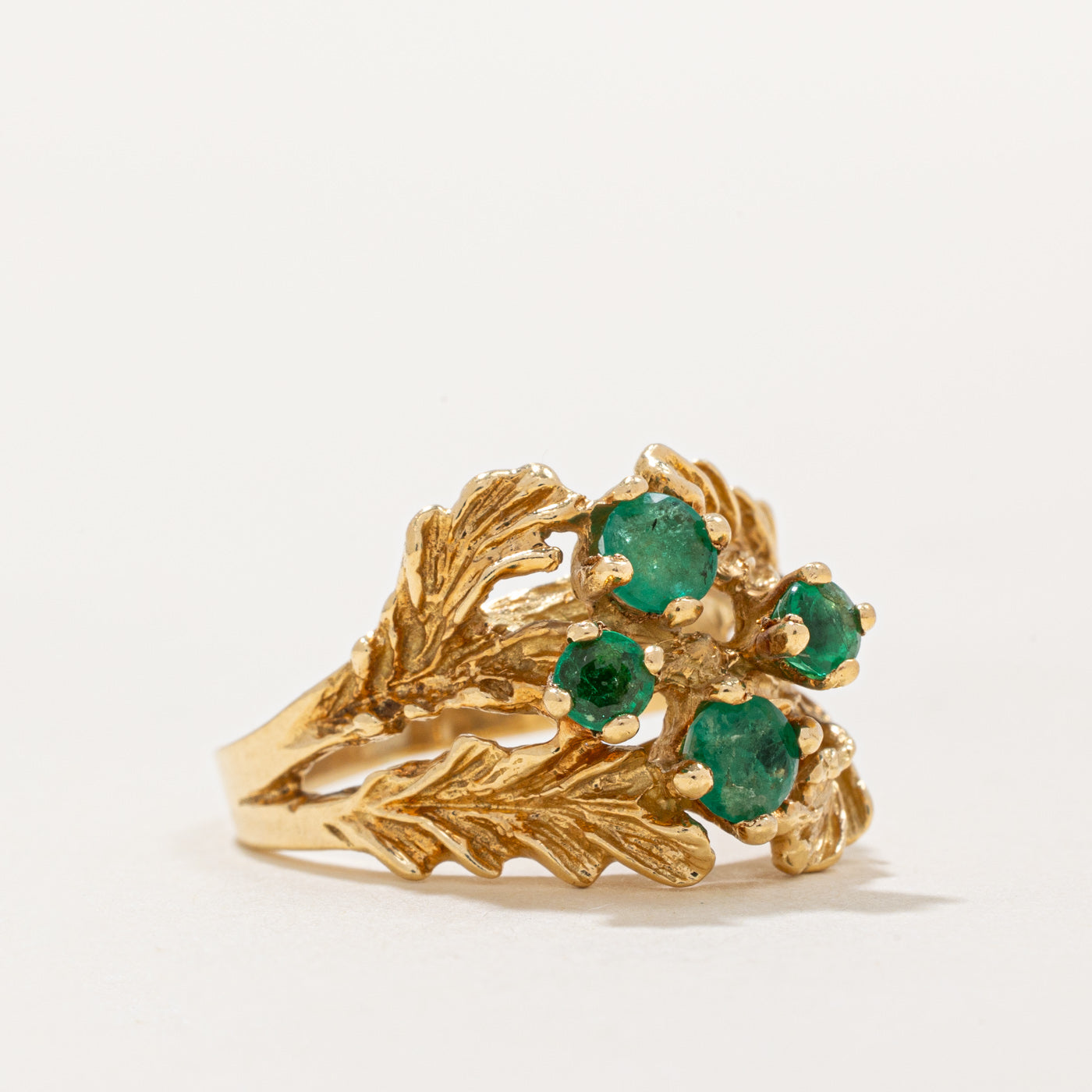 Emerald Cluster Cocktail Ring | 0.50ctw | SZ 6.25 |