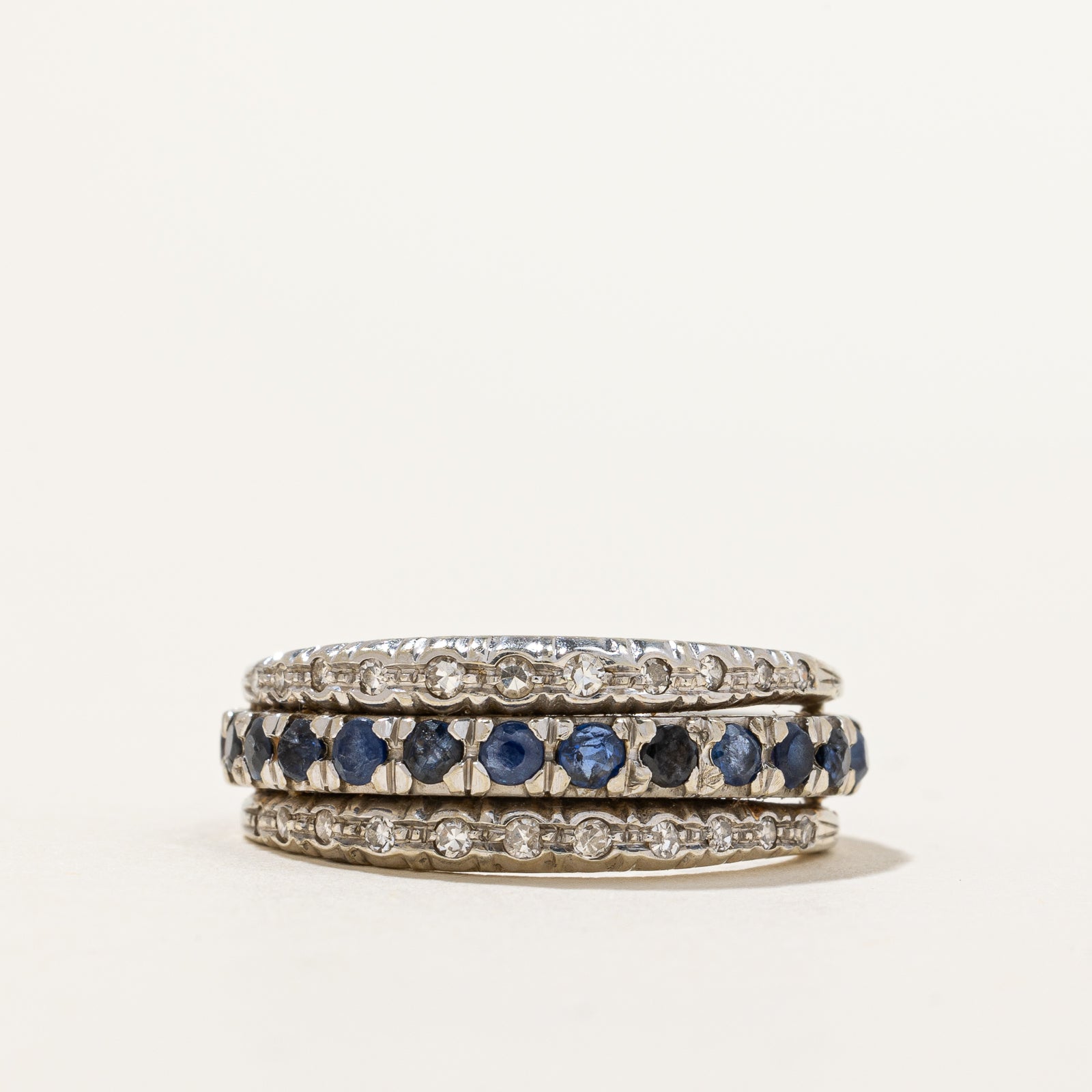 Ruby, Sapphire & Diamond Eternity Ring | 1.00ctw, 0.17ctw | SZ 7 |