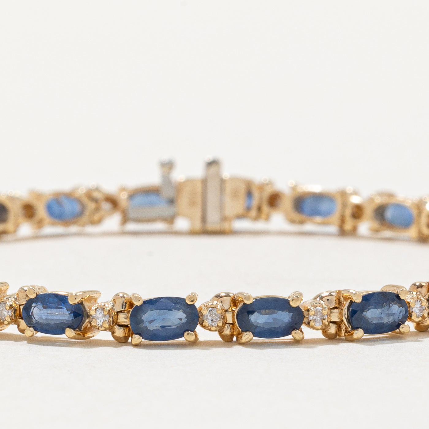 Sapphire & Diamond Bracelet | 6.00ctw, 0.12ctw | 7.25" |