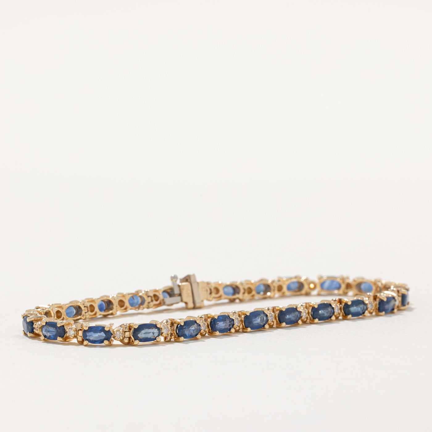 Sapphire & Diamond Bracelet | 6.00ctw, 0.12ctw | 7.25" |