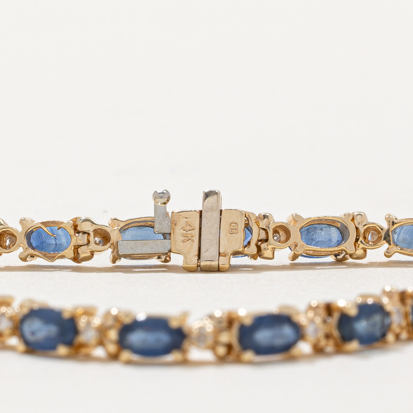 Sapphire & Diamond Bracelet | 6.00ctw, 0.12ctw | 7.25" |