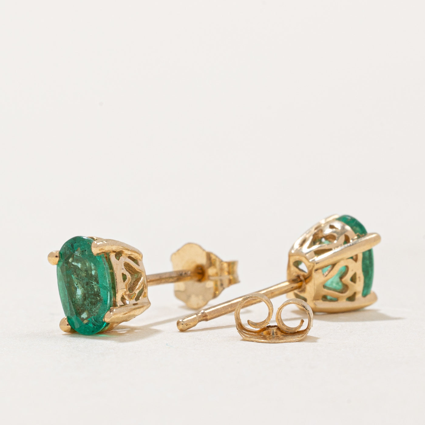 Emerald Stud Earrings | 0.50ctw |