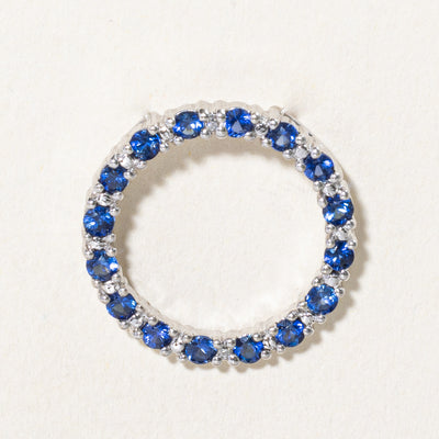 Synthetic Sapphire & Diamond Wreath Pendant | 0.56ctw, 0.01ctw |