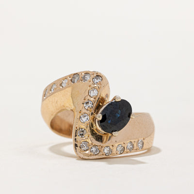 Sapphire & Diamond Cocktail Ring | 0.80ct, 0.25ctw | SZ 7.25 |