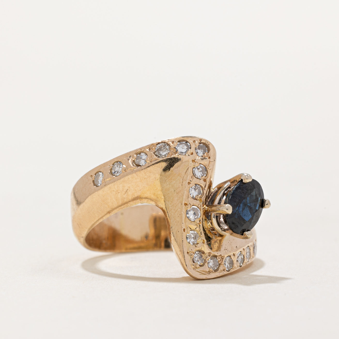 Sapphire & Diamond Cocktail Ring | 0.80ct, 0.25ctw | SZ 7.25 |