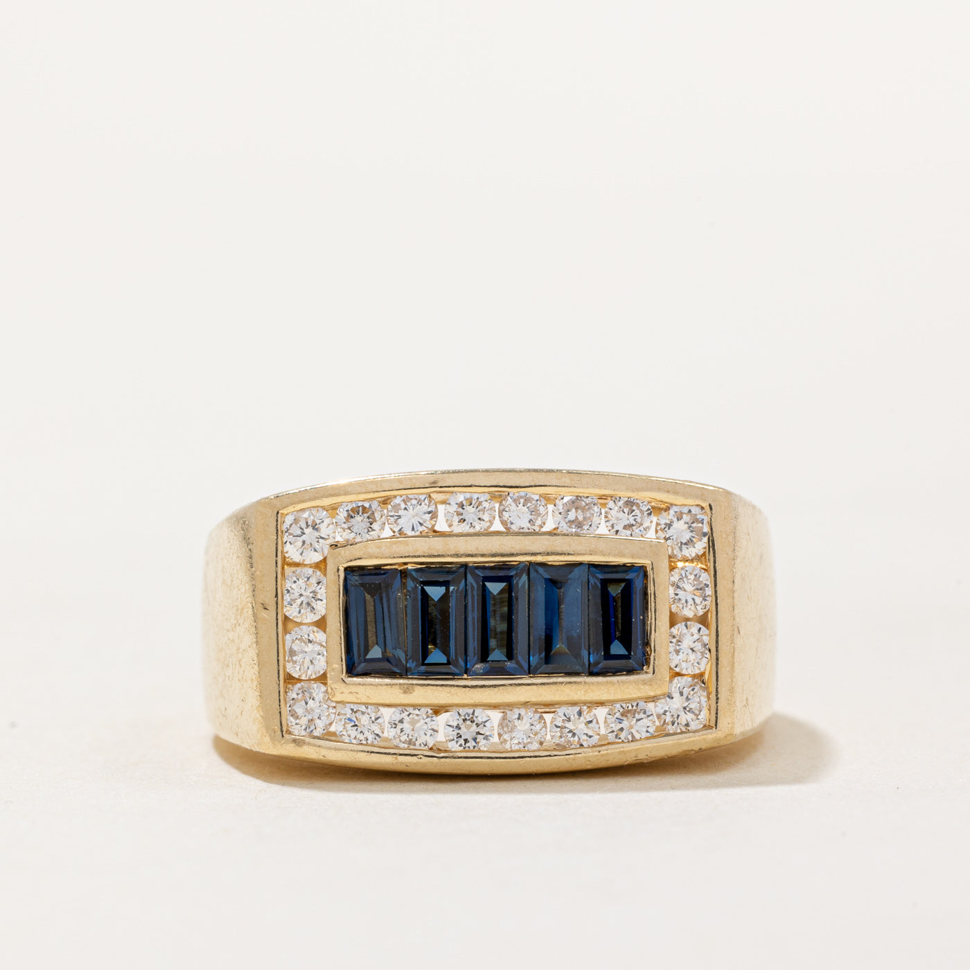 Sapphire & Diamond Cocktail Ring | 1.00ctw, 0.50ctw | SZ 10 |