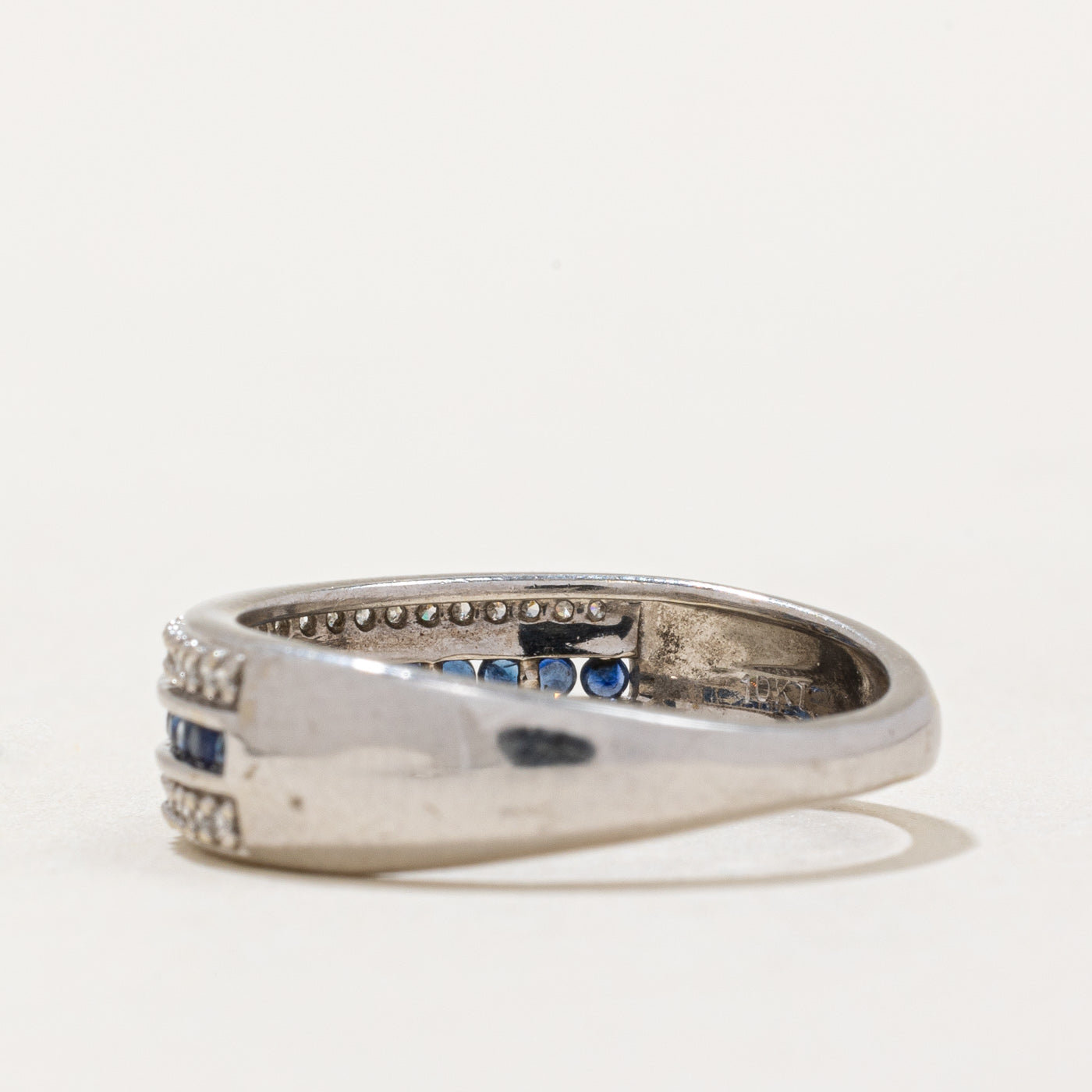 Sapphire & Diamond Row Band | 0.25ctw, 0.10ctw | SZ 6 |