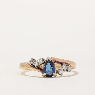 Sapphire & Diamond Cocktail Ring | 0.35ct, 0.12ctw | SZ 7 |