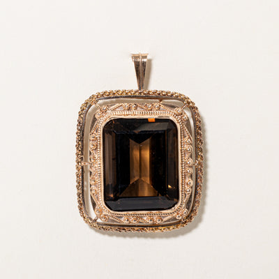 Smoky Quartz Pendant & Brooch | 50.00ct |