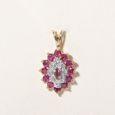 Ruby & Diamond Pendant | 0.55ctw, 0.04ctw |