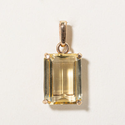 Rectangular Cut Citrine Pendant | 9.80ct |