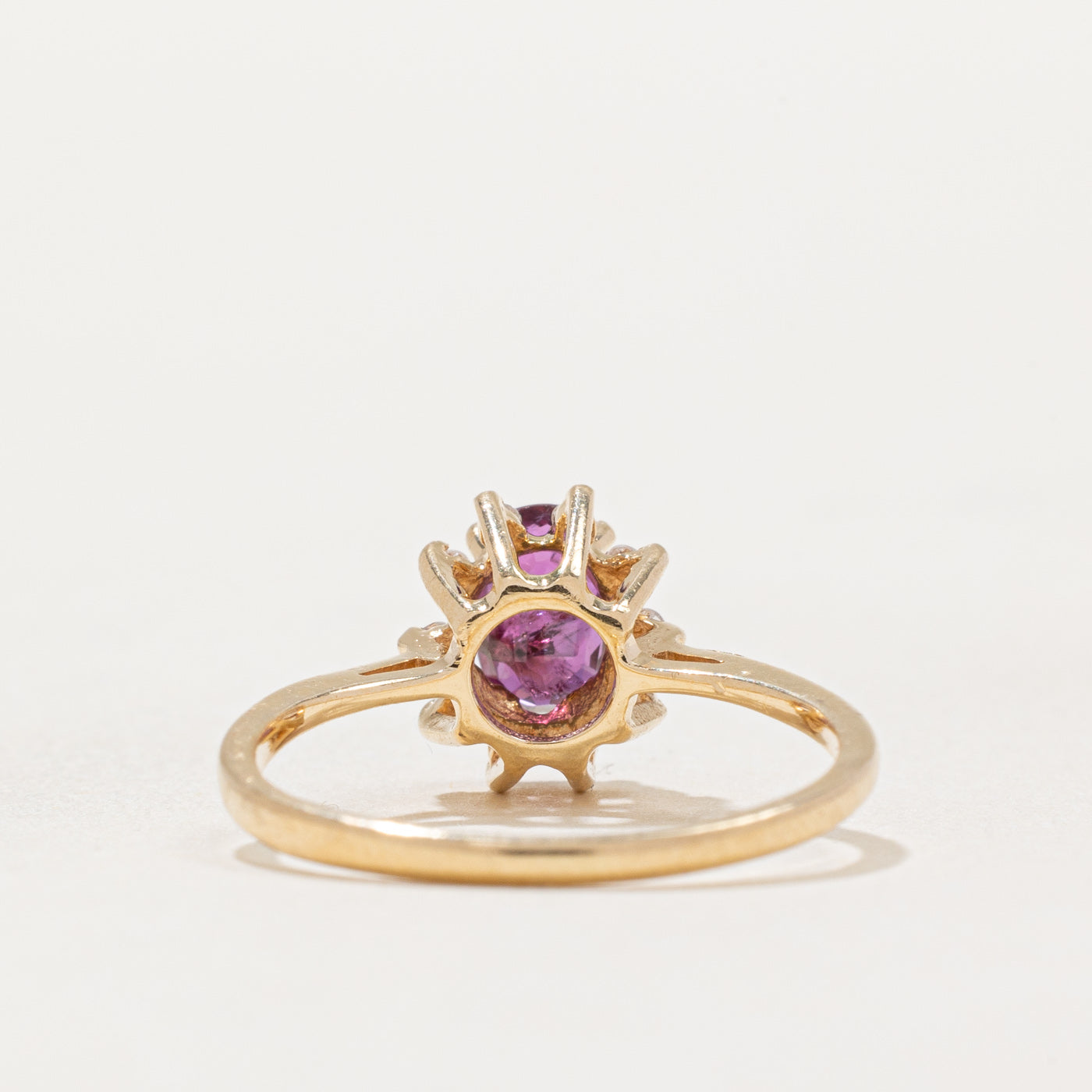 Ruby & Diamond Halo Ring | 0.50ct, 0.05ctw | SZ 5.5 |