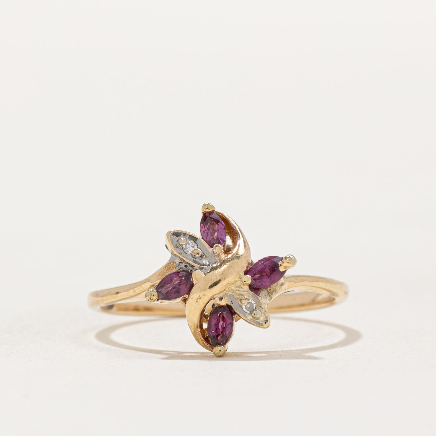 Ruby & Diamond Ring | 0.18ctw, 0.02ctw | SZ 8 |