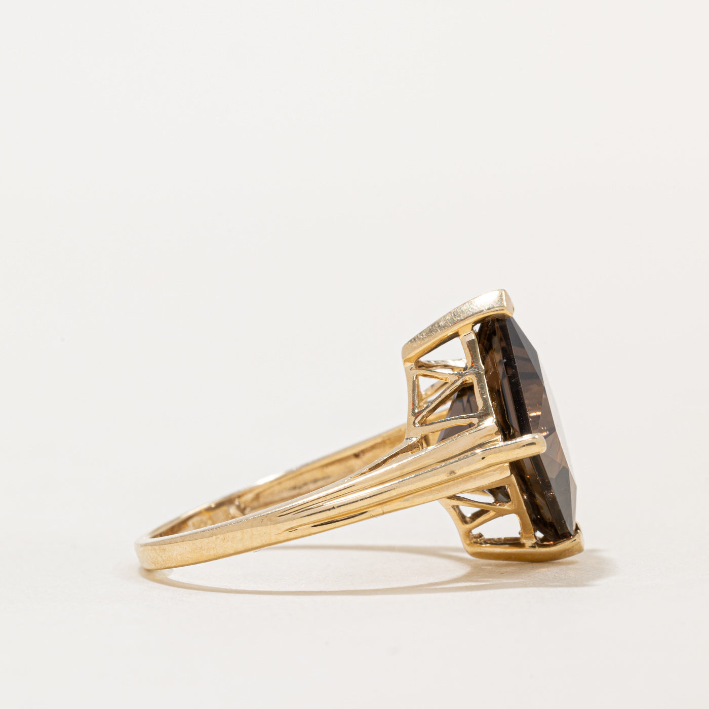 Smoky Quartz Cocktail Ring | 5.50ct | SZ 7.25 |