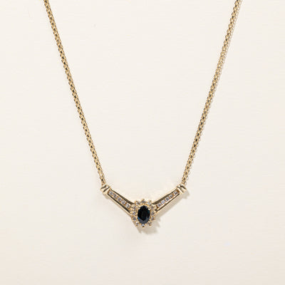 Sapphire & Diamond Pendant | 0.60ct, 0.22ctw | 17