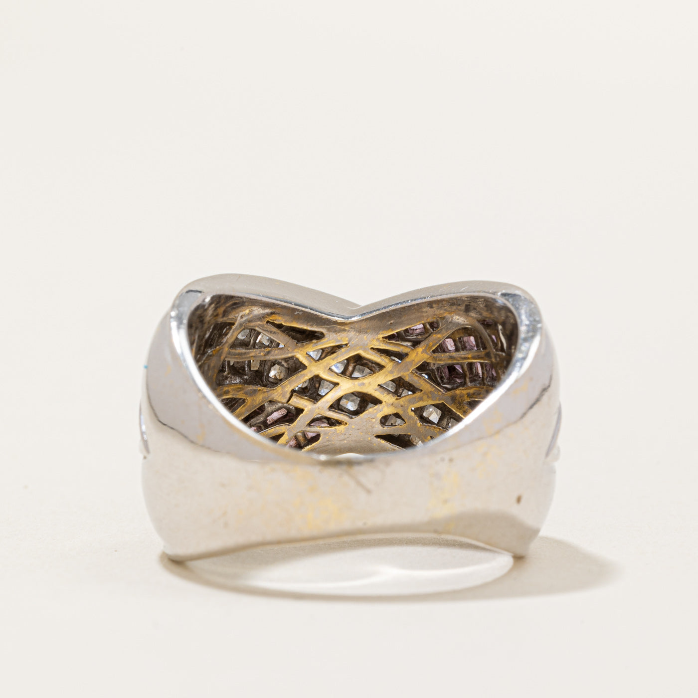 Princess Cut Diamond & Pink Sapphire Ring | 2.00ctw, 1.20ctw | SZ 9.25 |