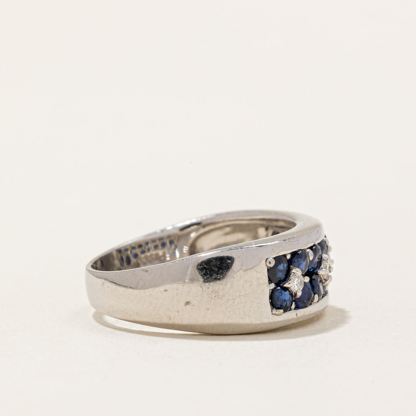 Blue Sapphire & Diamond Ring | 1.08ctw, 0.05ctw | SZ 6.5 |