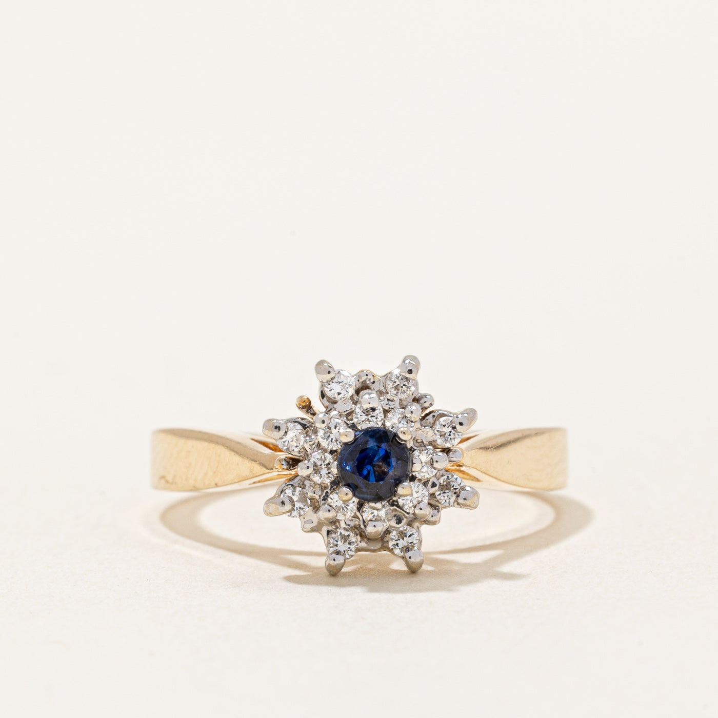 Sapphire & Diamond Halo Ring | 0.19ct, 0.12ctw | SZ 6.25 |