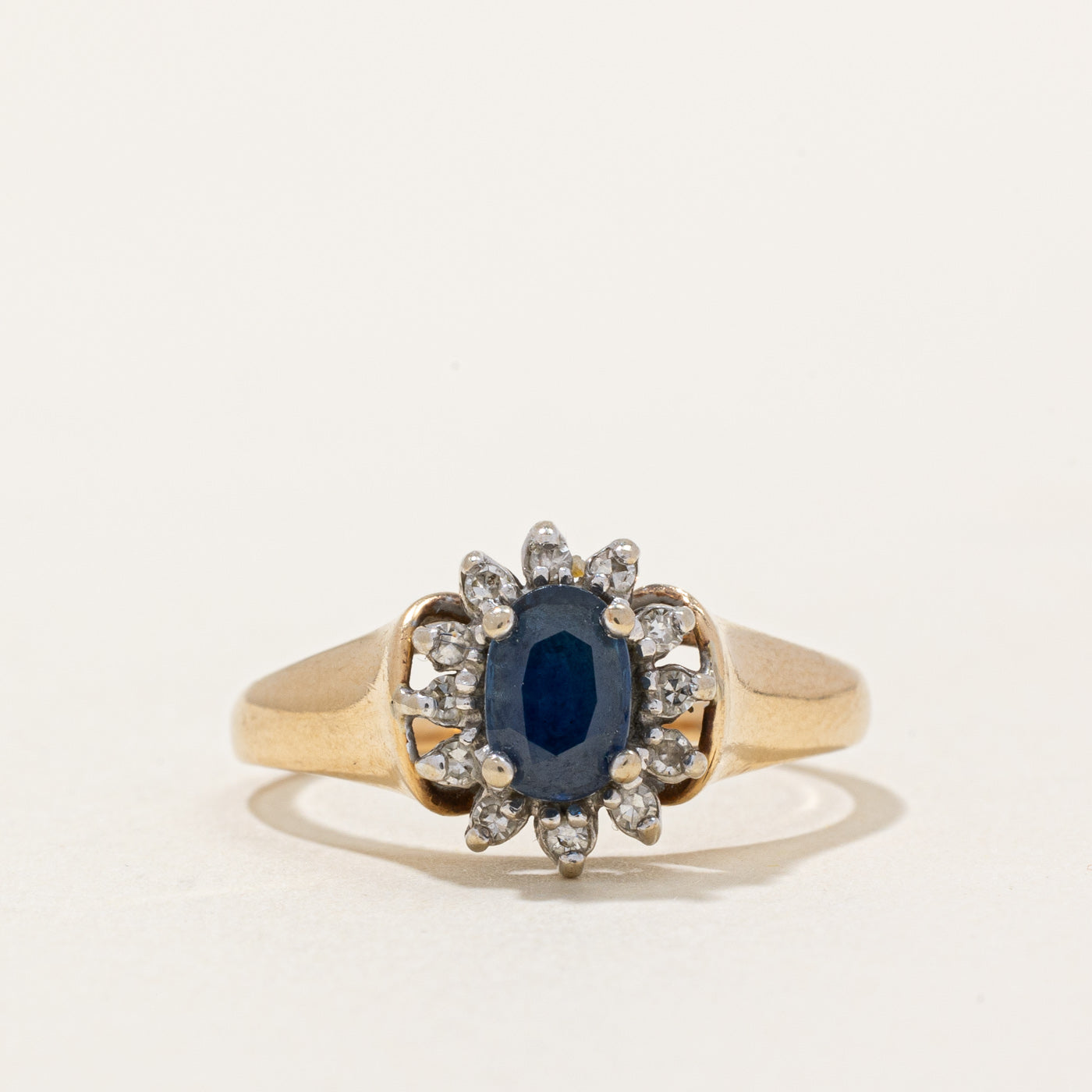 Sapphire & Diamond Cocktail Ring | 0.60ct, 0.12ctw | SZ 6 |