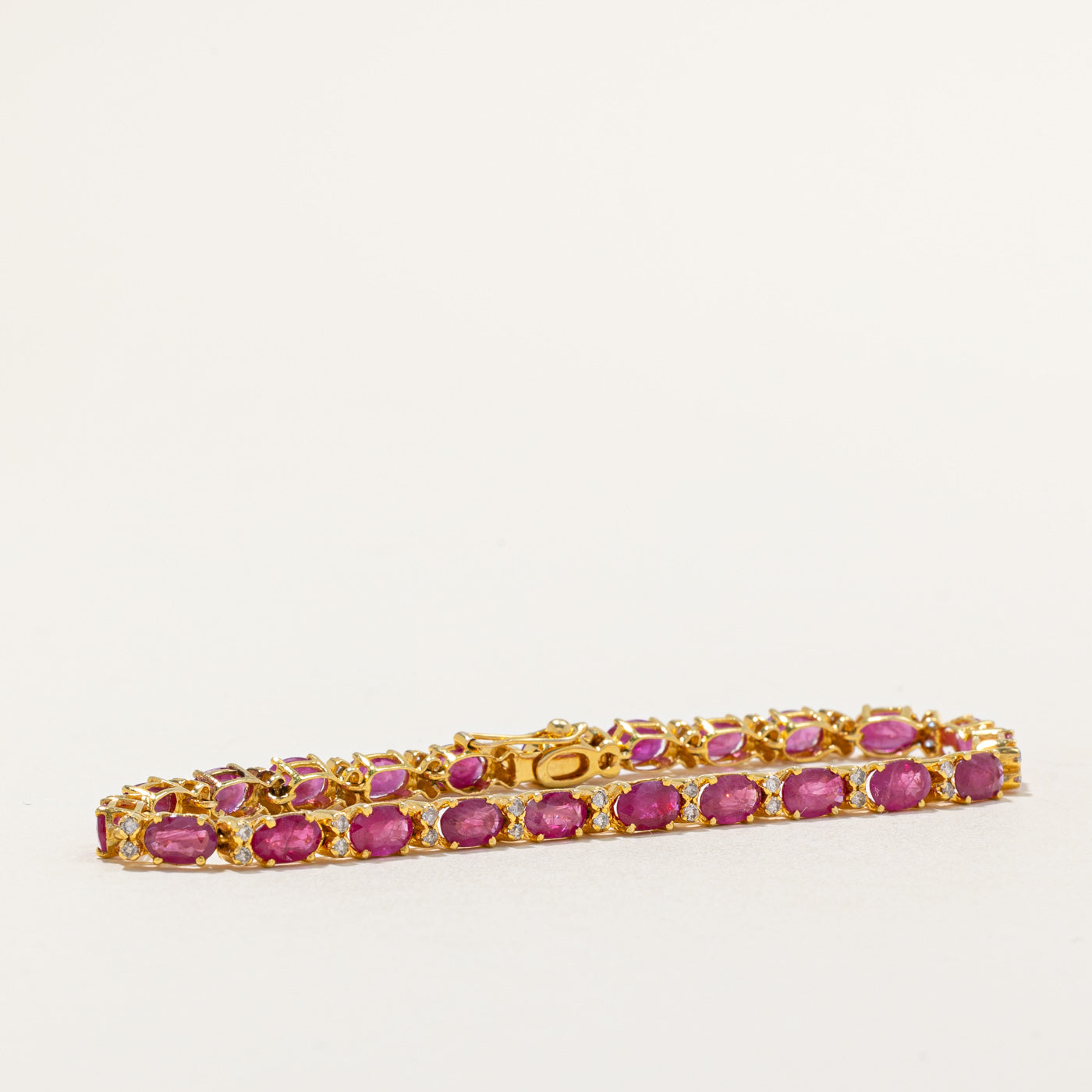 Ruby & Diamond Bracelet | 11.50ctw, 0.92ctw | 7" |