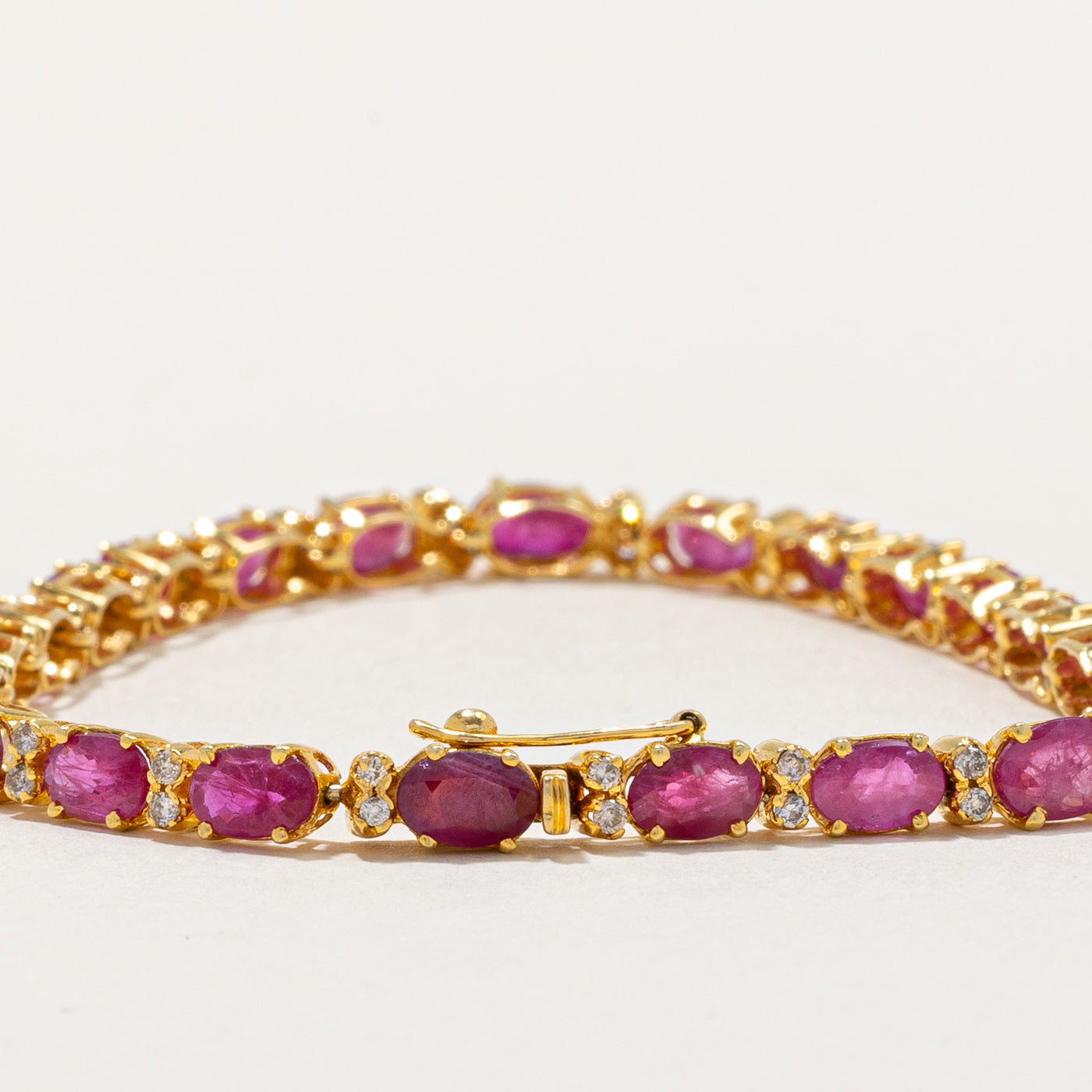 Ruby & Diamond Bracelet | 11.50ctw, 0.92ctw | 7" |