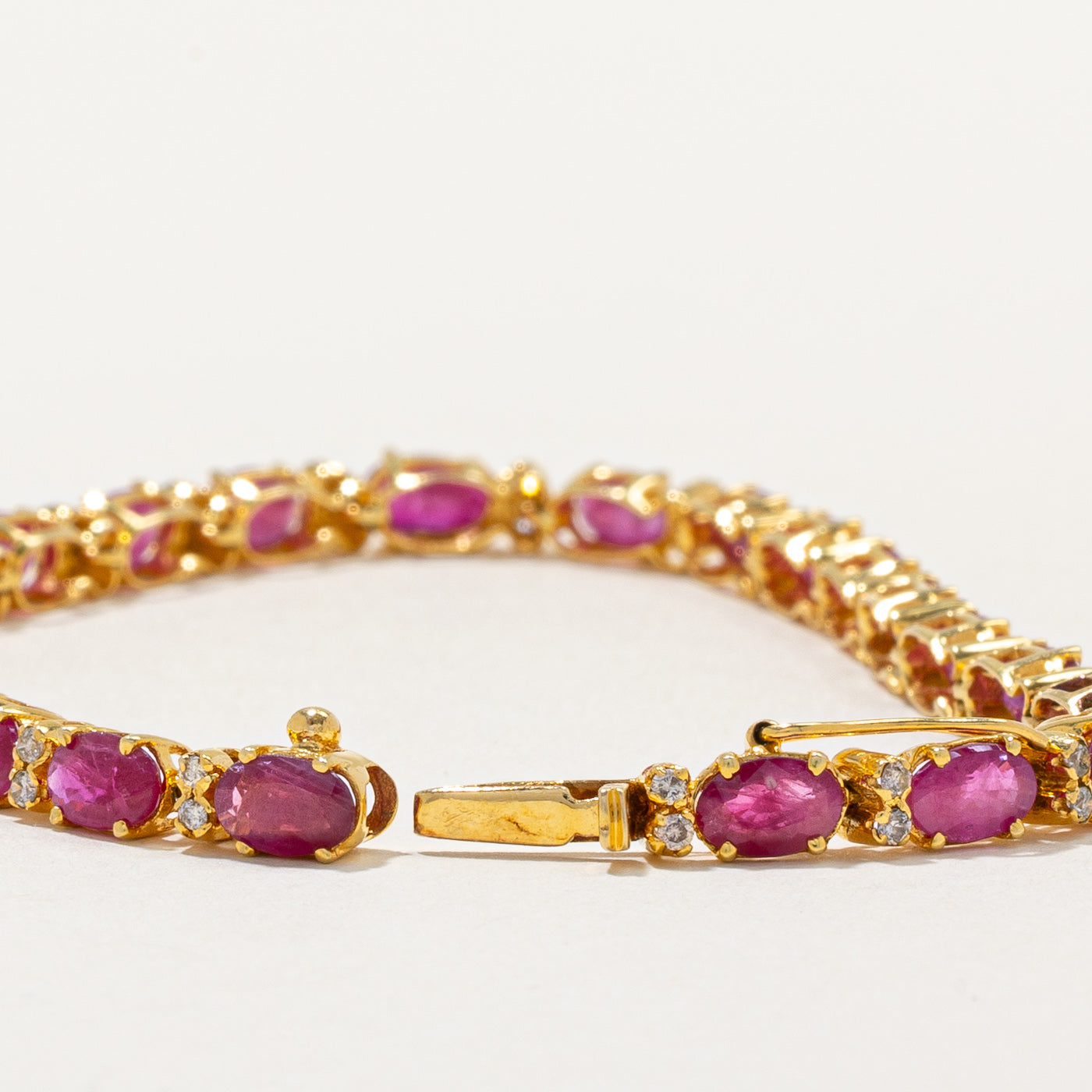 Ruby & Diamond Bracelet | 11.50ctw, 0.92ctw | 7" |