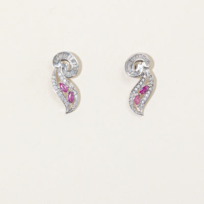 Ruby & Diamond Earrings | 0.28ctw, 0.34ctw |