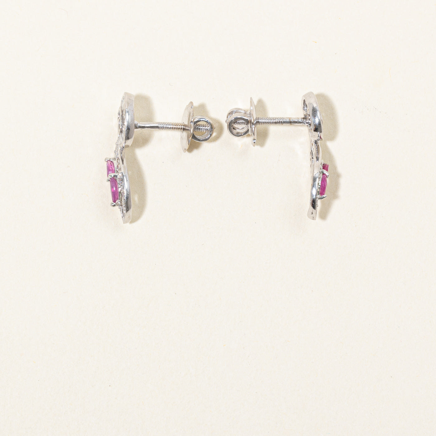 Ruby & Diamond Earrings | 0.28ctw, 0.34ctw |