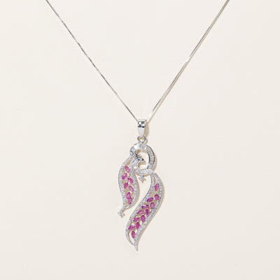 Ruby & Diamond Pendant Necklace | 2.00ctw, 1.25ctw | 18