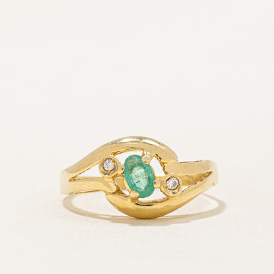 Emerald & Diamond Ring | 0.15ct, 0.02ctw | SZ 6.25 |