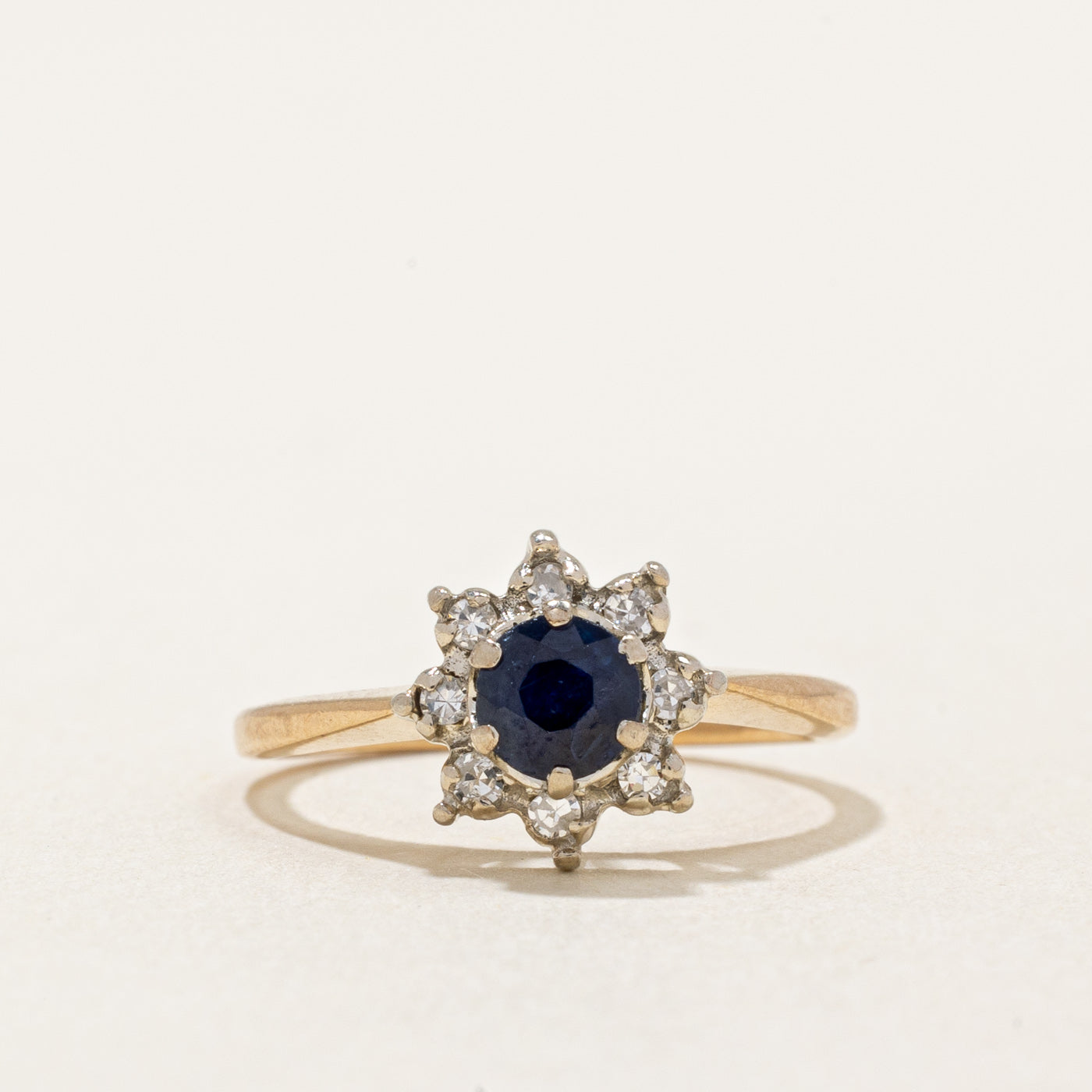 Sapphire & Diamond Halo Ring | 0.38ct, 0.06ctw | SZ 3 |