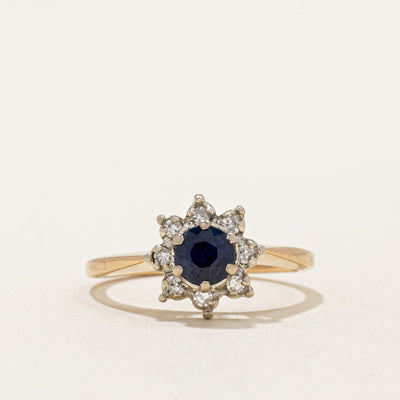 Sapphire & Diamond Halo Ring | 0.38ct, 0.06ctw | SZ 3 |
