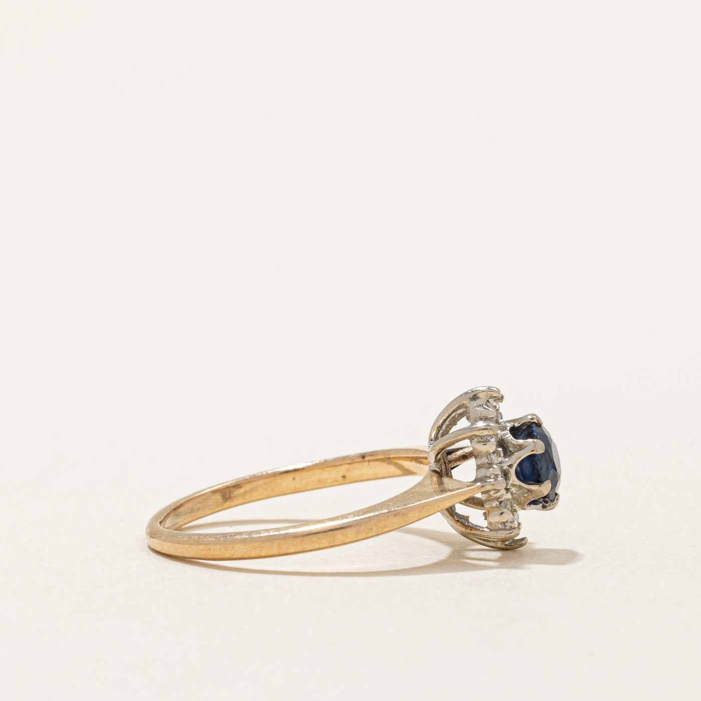 Sapphire & Diamond Halo Ring | 0.38ct, 0.06ctw | SZ 3 |