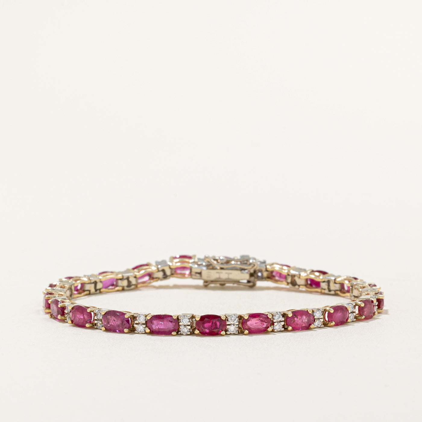 Ruby & Diamond Tennis Bracelet | 11.00ctw, 0.84ctw | 7.25" |