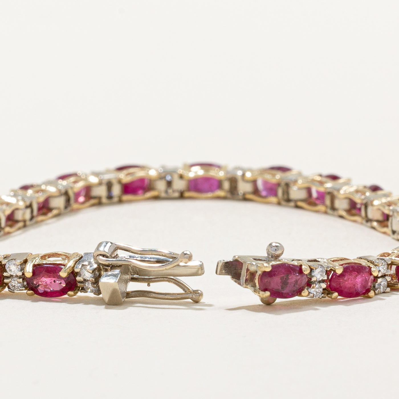 Ruby & Diamond Tennis Bracelet | 11.00ctw, 0.84ctw | 7.25" |