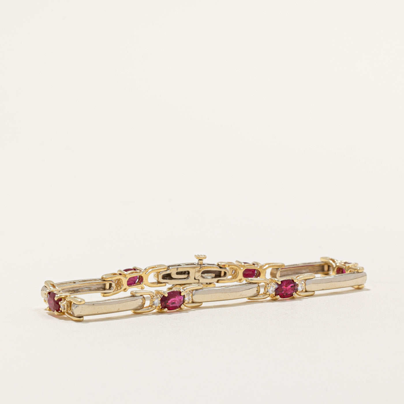 Ruby & Diamond Bracelet | 3.00ctw, 0.24ctw | 7" |