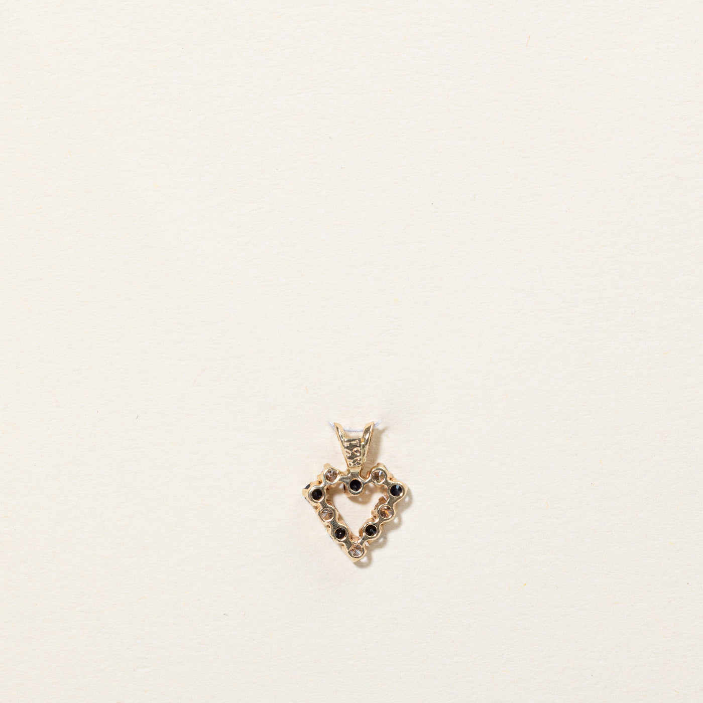 Sapphire & Diamond Heart Pendant | 0.14ctw, 0.10ctw |