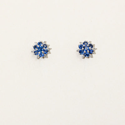 Sapphire & Diamond Earrings | 1.84ctw, 0.12ctw |