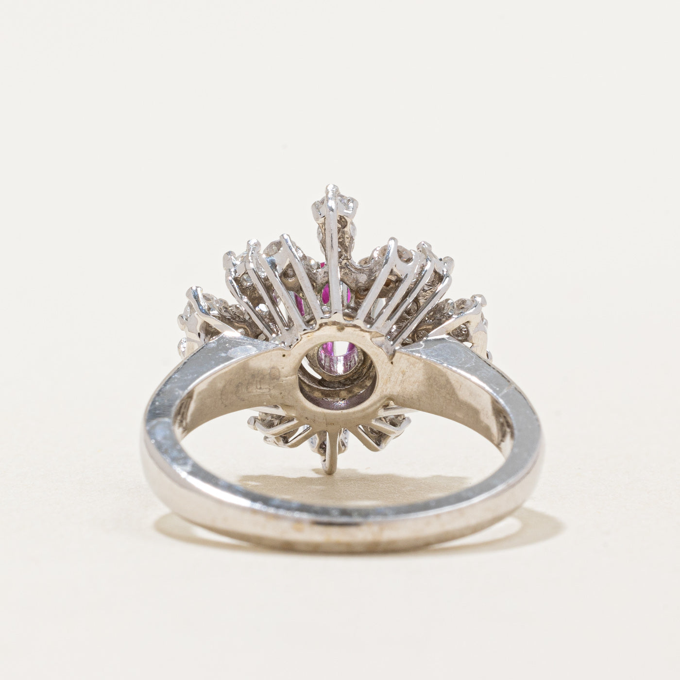 Diamond & Synthetic Ruby Cocktail Ring | 0.62ctw, 0.30ct | SZ 5 |