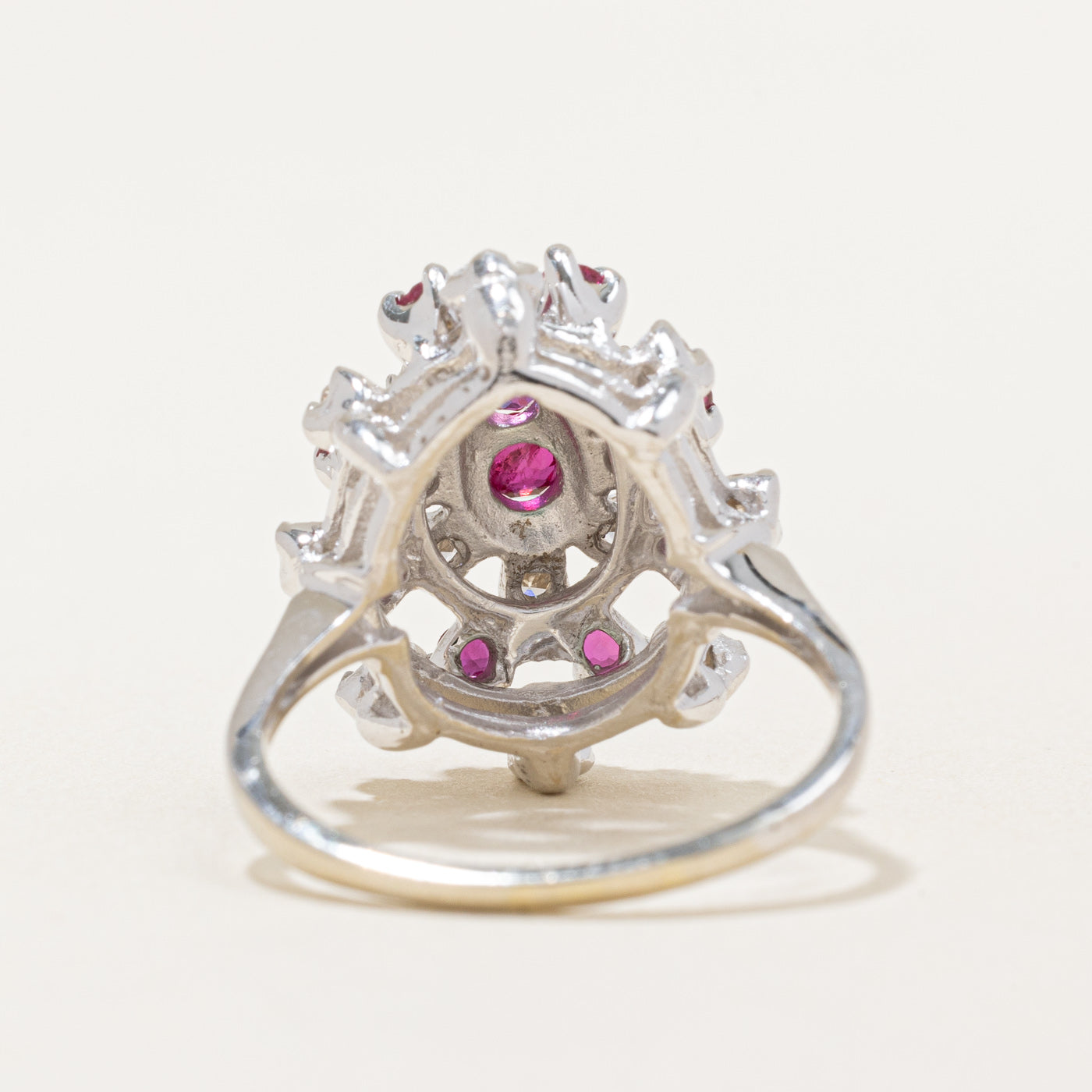 Ruby & Diamond Cocktail Ring | 0.50ctw, 0.48ctw | SZ 7.75 |