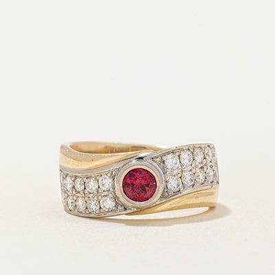 Ruby & Diamond Waterfall Ring | 0.52ct, 0.40ctw | SZ 5 |