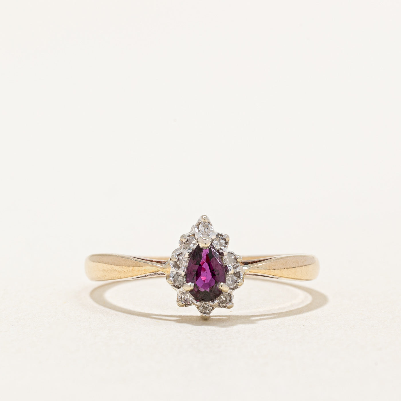 Ruby & Diamond Halo Ring | 0.18ct, 0.05ctw | SZ 7.5 |