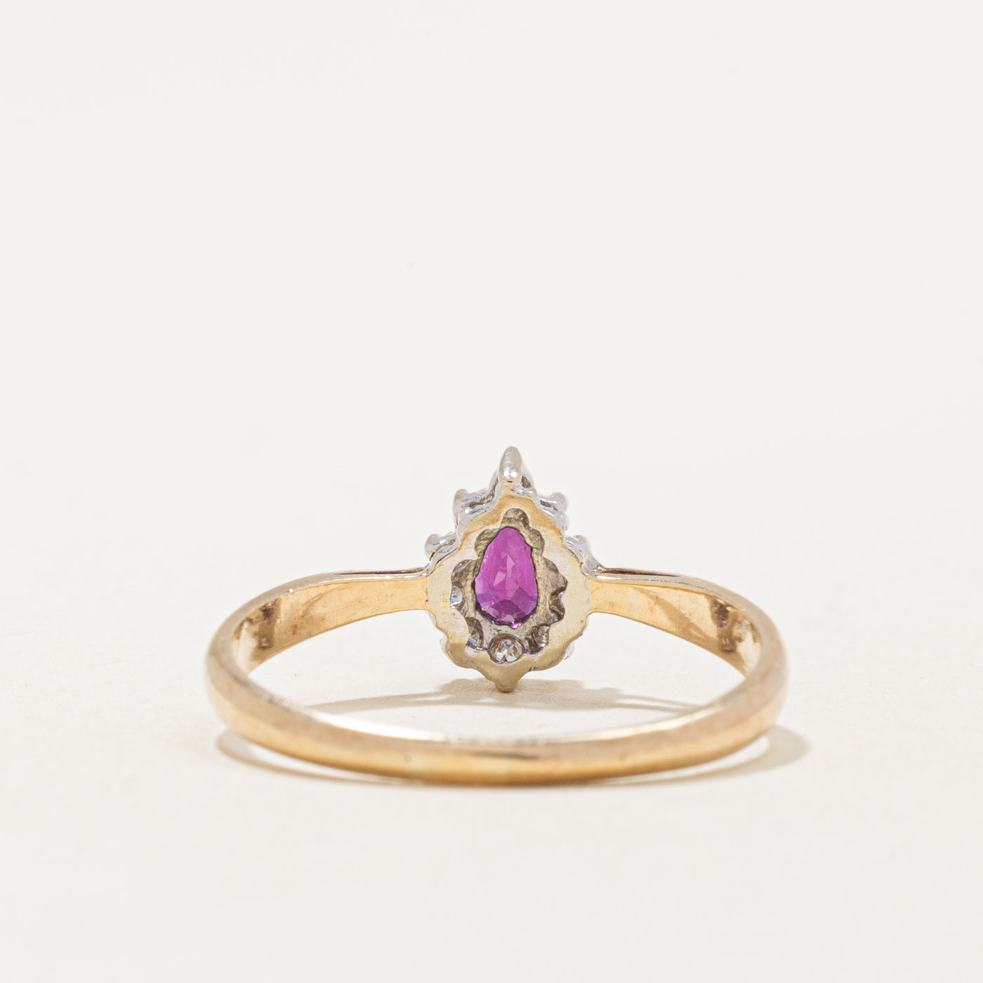 Ruby & Diamond Halo Ring | 0.18ct, 0.05ctw | SZ 7.5 |