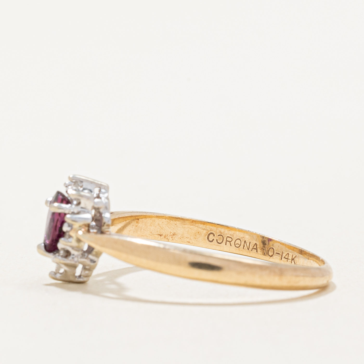 Ruby & Diamond Halo Ring | 0.18ct, 0.05ctw | SZ 7.5 |