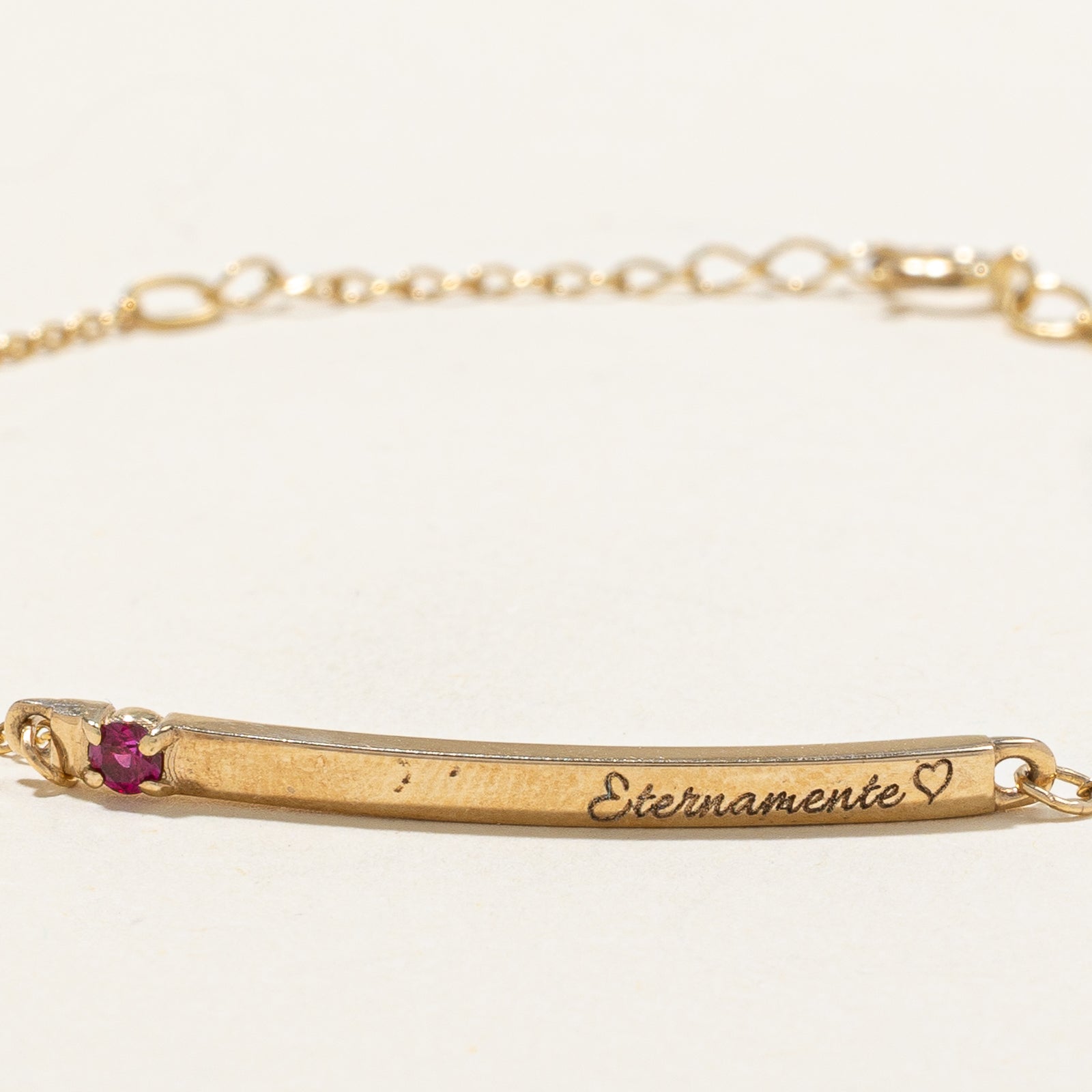 'Eternamente' Synthetic Ruby Bracelet | 0.07ct | 7.5"